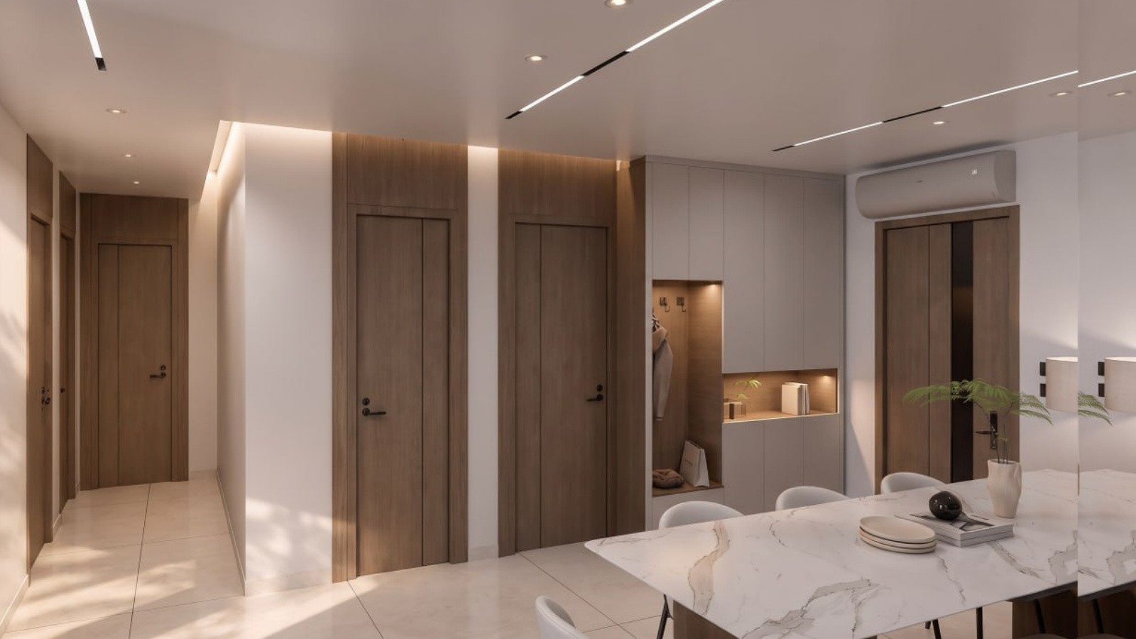 Entryway and hallway